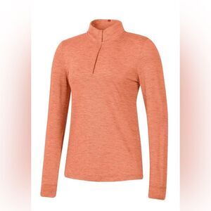 Under Armour Women's Zinger 3.0 Orange Heather Quarter-Zip, NWT